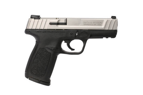 The Smith & Wesson SD9 VE 9mm handgun has a 16 round capacity and comes with two magazines